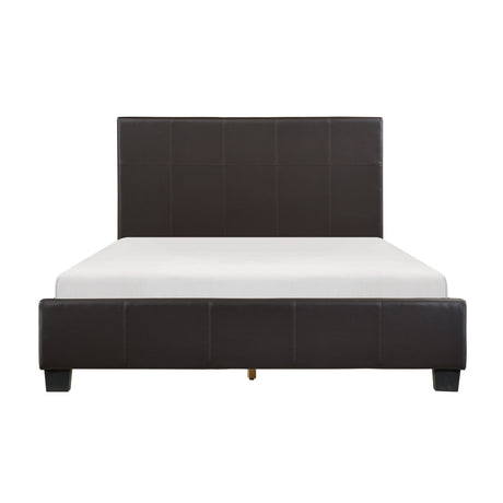 Lorenzi Dark Brown 4-Piece Bedroom Set (Queen Bed, Nightstand, Dresser, Mirror) from Homelegance - Luna Furniture