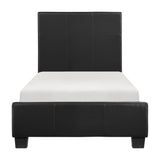 Lorenzi Black 4-Piece Youth Bedroom Set (Twin Bed, Nightstand, Dresser, Mirror) from Homelegance - Luna Furniture