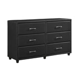 Lorenzi Black 4-Piece Youth Bedroom Set (Twin Bed, Nightstand, Dresser, Mirror) from Homelegance - Luna Furniture