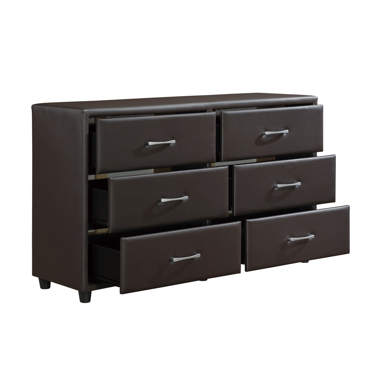 Lorenzi Dark Brown 4-Piece Youth Bedroom Set (Twin Bed, Nightstand, Dresser, Mirror) from Homelegance - Luna Furniture