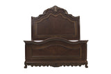 Deryn Park Cherry 4-Piece Queen Sleigh Bedroom Set (Queen Bed, Nightstand, Dresser, Mirror) from Homelegance - Luna Furniture