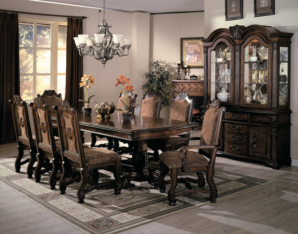 Neo Renaissance Brown Formal Extendable Dining Table