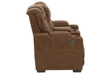 Owner's Box Thyme Power Reclining Loveseat with Console -  - Luna Furniture