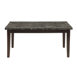 Decatur Dark Cherry Marble-Top Dining Table