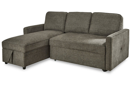 Kerle Charcoal 2-Piece LAF Chaise Sleeper Sectional