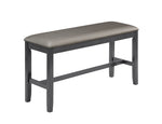 Bankston Gray Counter Height Bench - Luna Furniture