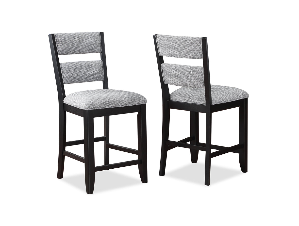 Frey Black/Gray Counter Height Chair, Set of 2