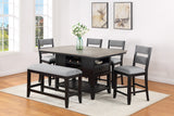 Frey Black/Gray Counter Height Dining Set