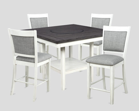 Fulton Chalk/White Counter Height Dining Set from Crown Mark - Luna Furniture