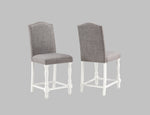 Langley Chalk/Gray Counter Height Chair, Set of 2