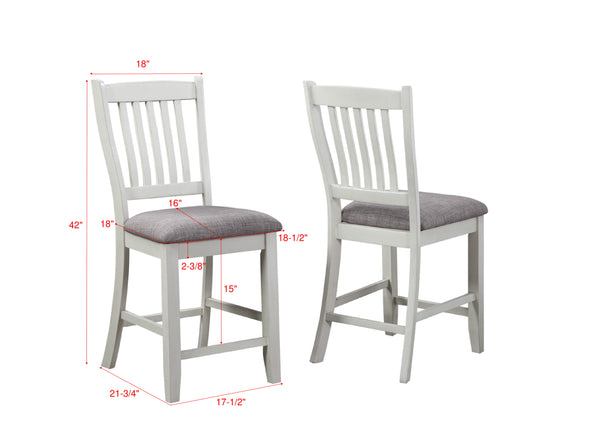 Buford Chalk/Gray Counter Height Chair, Set of 2
