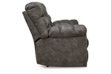 Derwin Concrete Reclining Loveseat with Console