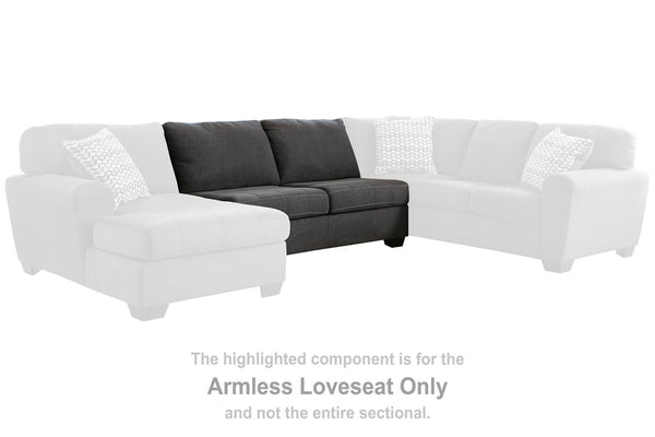 Ambee Slate Armless Loveseat