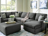 Edenfield Charcoal 3-Piece RAF Chaise Sectional