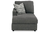 Edenfield Charcoal Left-Arm Facing Corner Chaise from Ashley - Luna Furniture