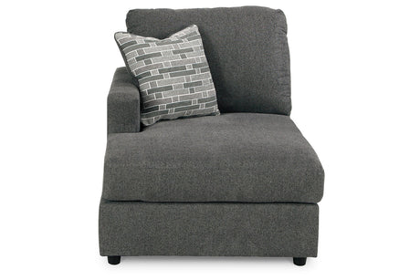 Edenfield Charcoal Left-Arm Facing Corner Chaise from Ashley - Luna Furniture