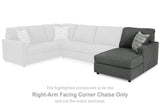 Edenfield Charcoal Right-Arm Facing Corner Chaise from Ashley - Luna Furniture