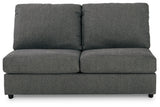 Edenfield Charcoal Armless Loveseat from Ashley - Luna Furniture
