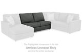 Edenfield Charcoal Armless Loveseat from Ashley - Luna Furniture