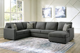 Edenfield Charcoal 3-Piece RAF Chaise Sectional