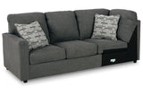 Edenfield Charcoal Left-Arm Facing Sofa with Corner Wedge from Ashley - Luna Furniture