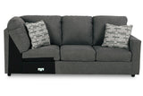 Edenfield Charcoal Right-Arm Facing Sofa with Corner Wedge from Ashley - Luna Furniture