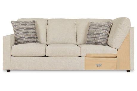 Edenfield Linen Left-Arm Facing Sofa with Corner Wedge from Ashley - Luna Furniture