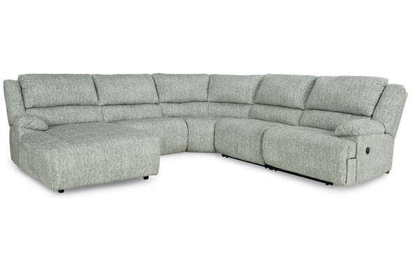 McClelland Gray 5-Piece Reclining Sectional with Chaise