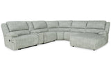McClelland Gray 6-Piece Reclining Sectional with Chaise