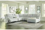 McClelland Gray 6-Piece Reclining Sectional with Chaise