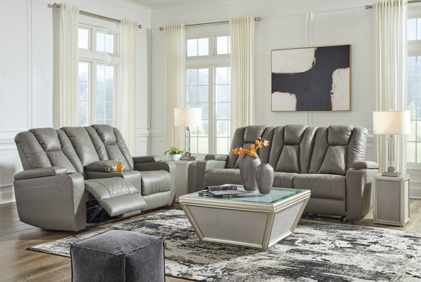 Mancin Gray Reclining Living Room Set