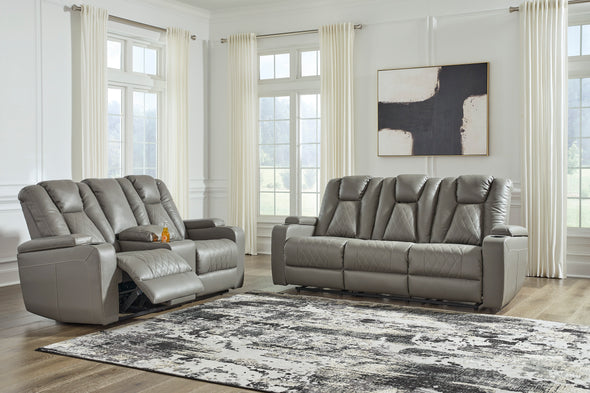 Mancin Gray Reclining Living Room Set