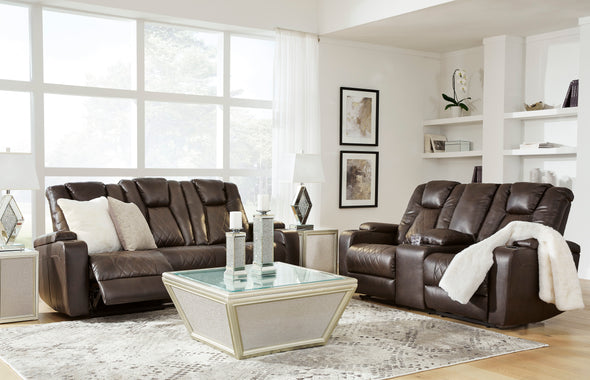 Mancin Chocolate Reclining Living Room Set