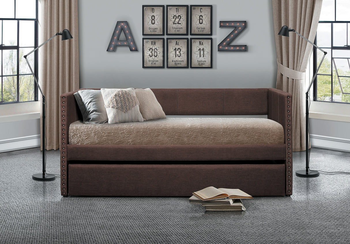 Therese Chocolate Daybed with Trundle - Luna Furniture