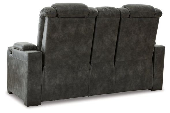 Soundcheck Storm Power Reclining Loveseat with Console