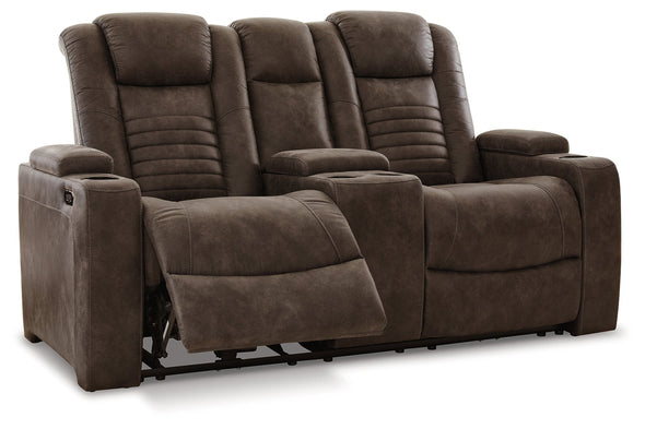 Souncheck Earth Power Reclining Loveseat with Console