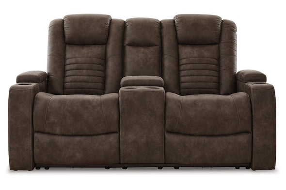 Souncheck Earth Power Reclining Loveseat with Console