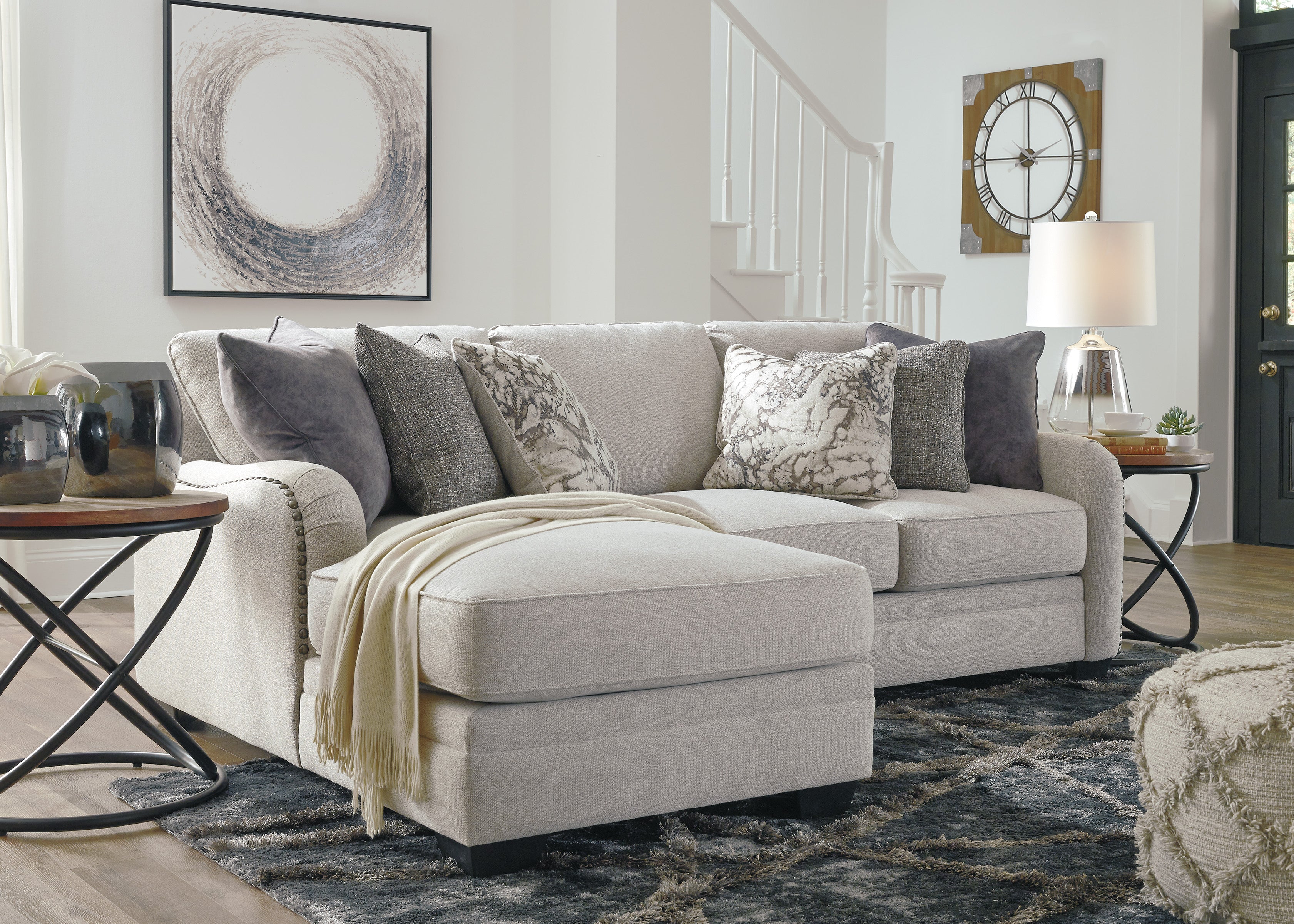 Khawla Dellara Chalk LAF Sofa Chaise - Luna Furniture