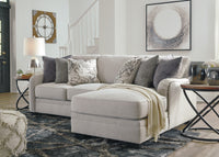 Dellara Chalk Sofa Chaise - Luna Furniture