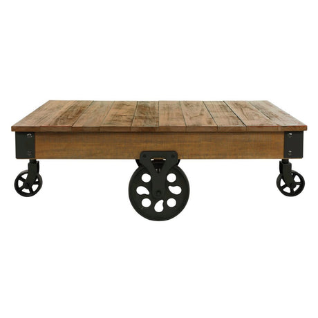 Factory Rustic Brown Cocktail Table from Homelegance - Luna Furniture