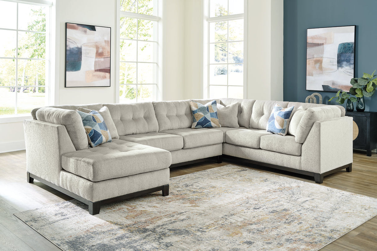 Maxon Place Stone 3-Piece Sectional with Chaise from Ashley - Luna Furniture