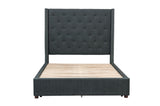 Fairborn Gray King Upholstered Storage Platform Bed from Homelegance - Luna Furniture