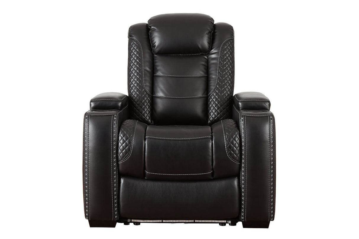 Party Time Midnight Power Recliner -  - Luna Furniture
