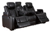 Party Time Midnight LED Power Reclining Living Room Set with Adjustable Headrest - Luna Furniture