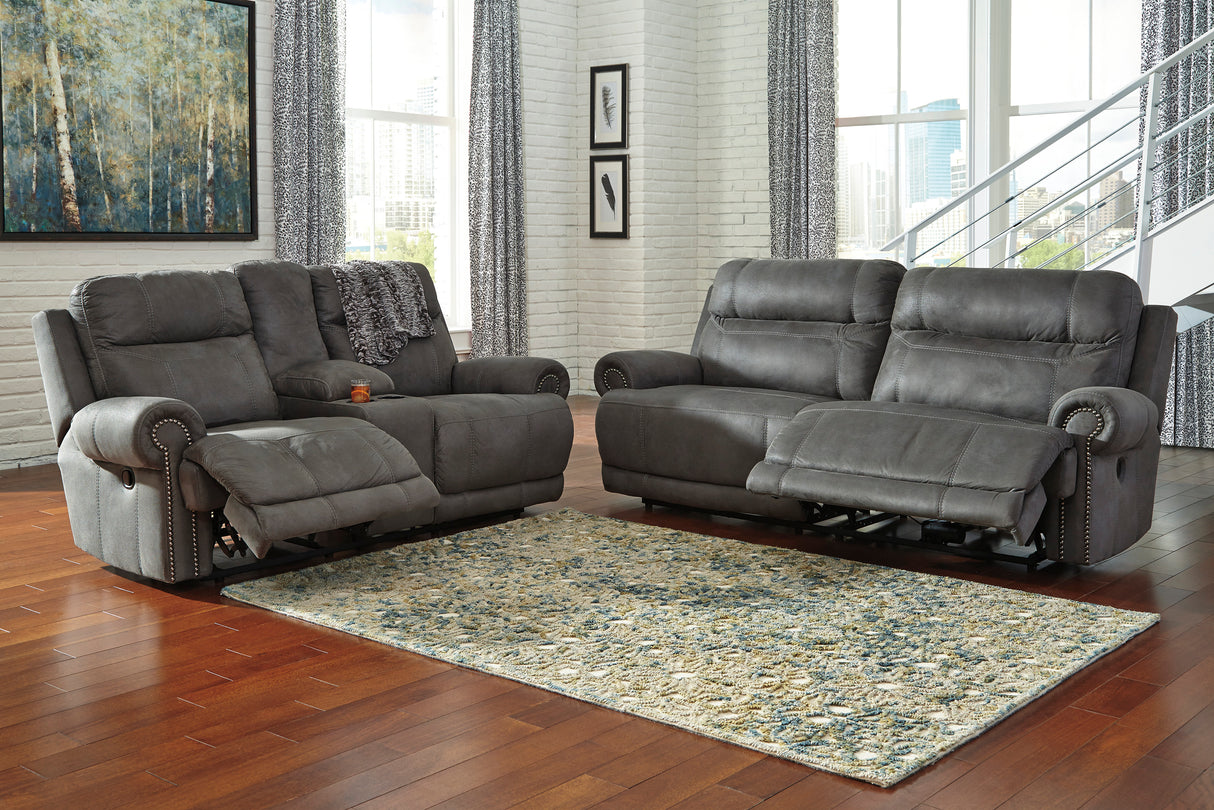 Austere Gray Reclining Living Room Set from Ashley - Luna Furniture