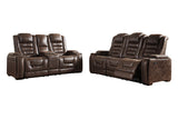 Game Zone Bark Power Reclining Loveseat with Console -  - Luna Furniture