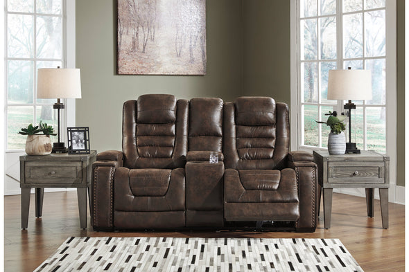 Game Zone Bark Power Reclining Loveseat with Console