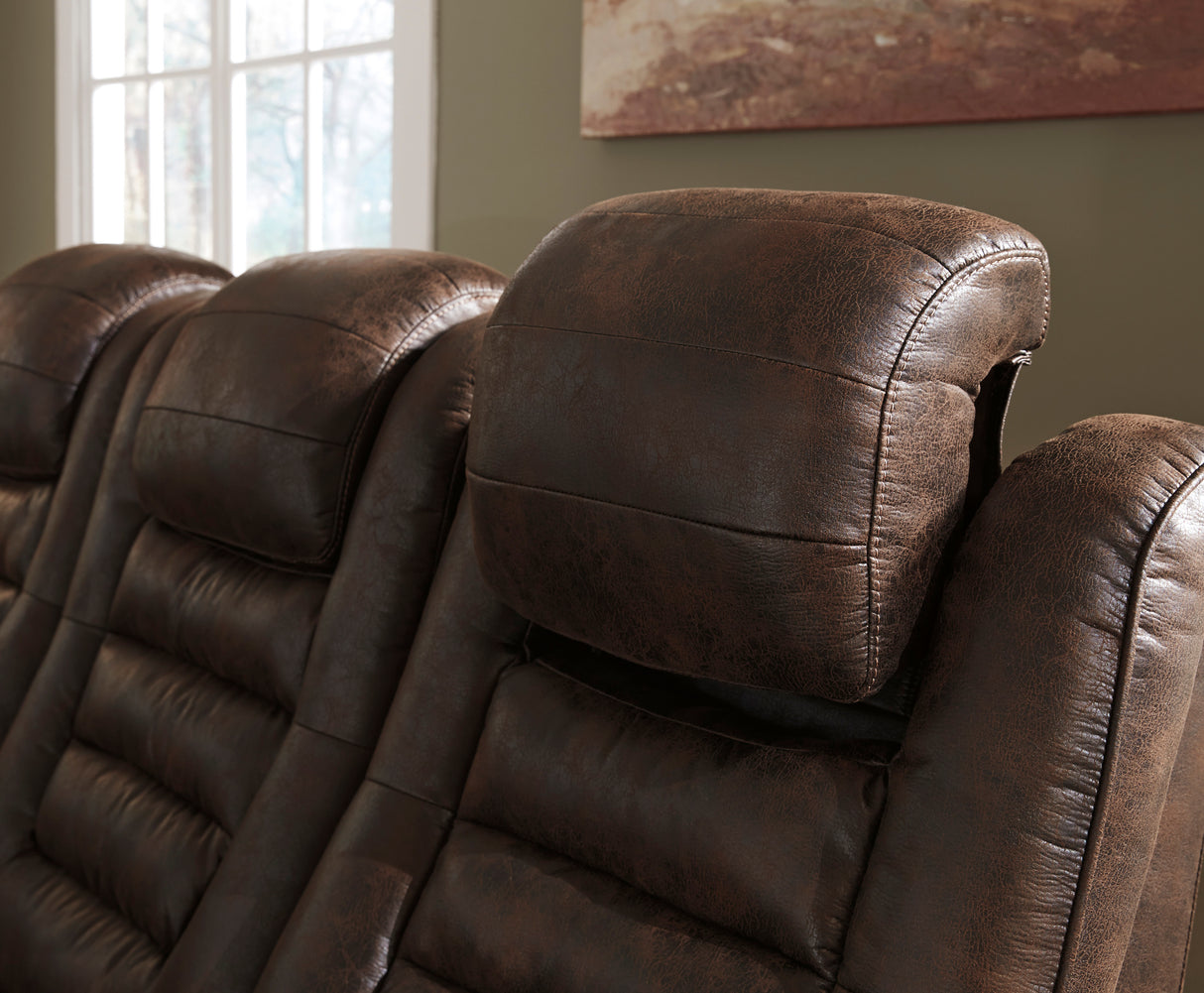 Game Zone Bark Power Reclining Living Room Set with Adjustable Headrest - Luna Furniture