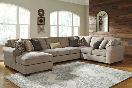 Pantomine Driftwood 4-Piece Large LAF Chaise Sectional