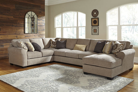 Pantomine Driftwood 4-Piece Large RAF Chaise Sectional